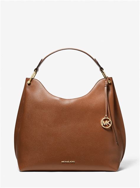 michael kors joan xl|Joan Large Pebbled Leather Shoulder Bag .